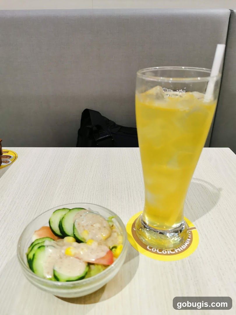 Salad and Drink