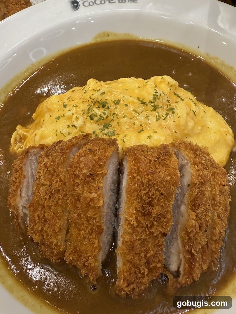 Omurice with Tonkatsu
