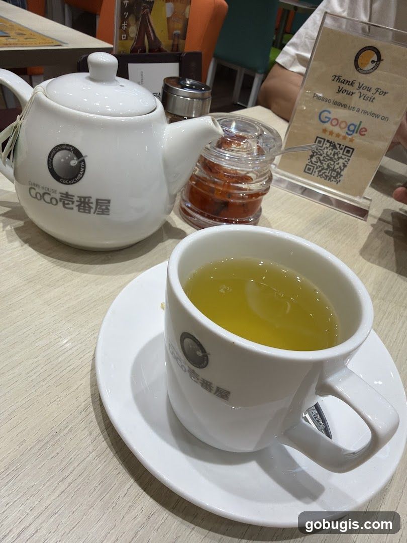 Tea and Condiments at CoCo Ichibanya