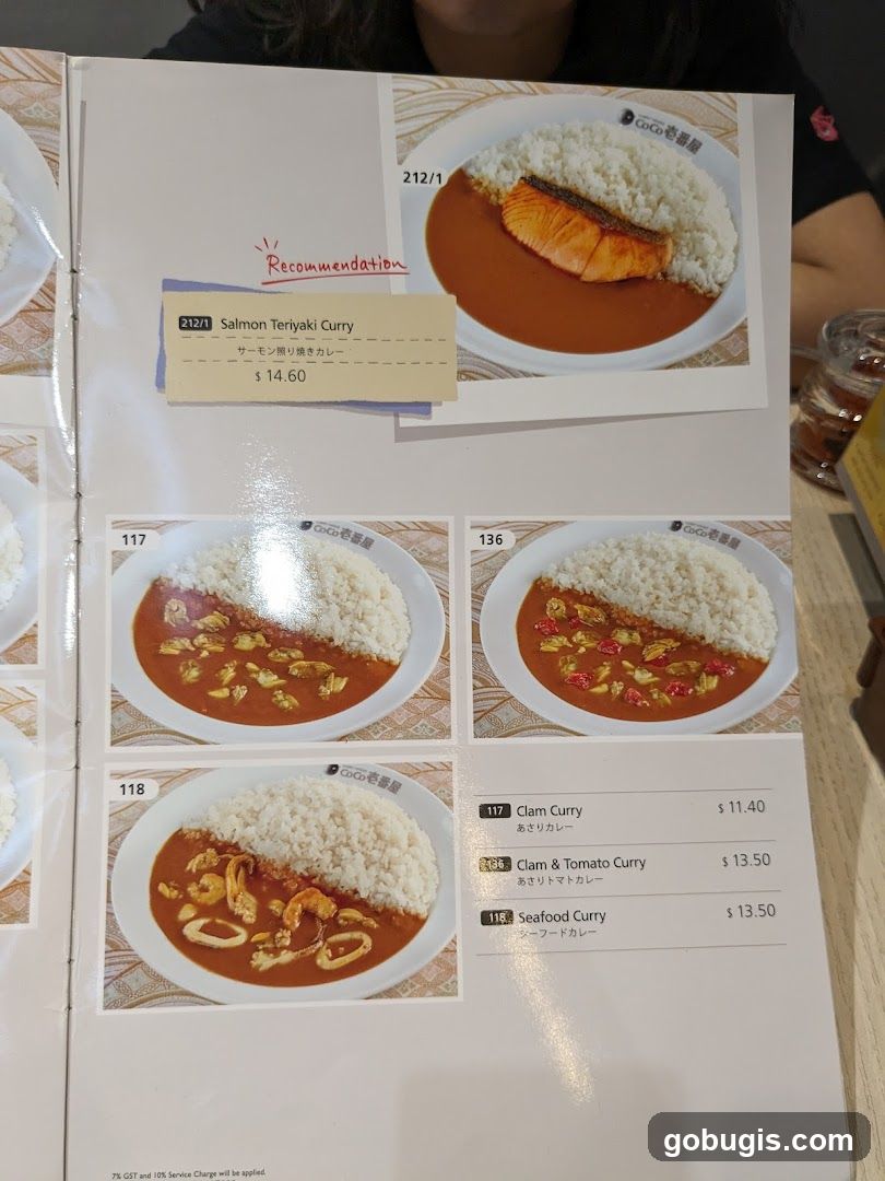 Curry Menu