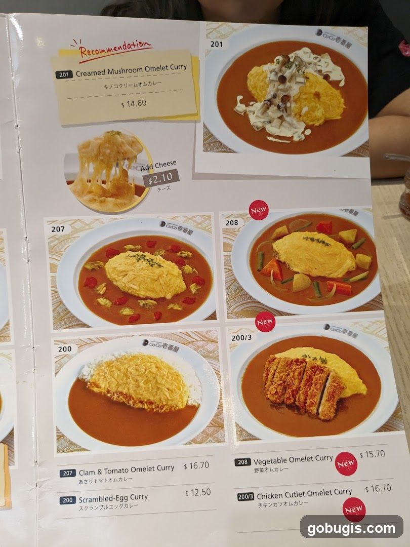 Coco Ichibanya Menu