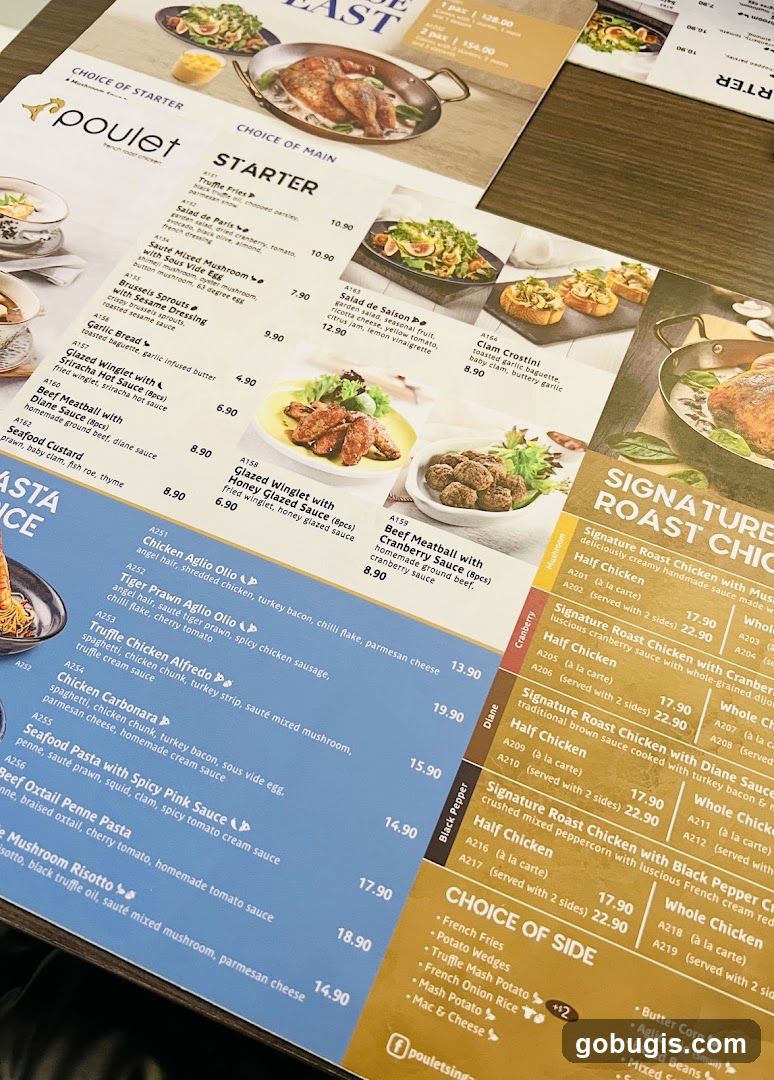 Poulet Menu