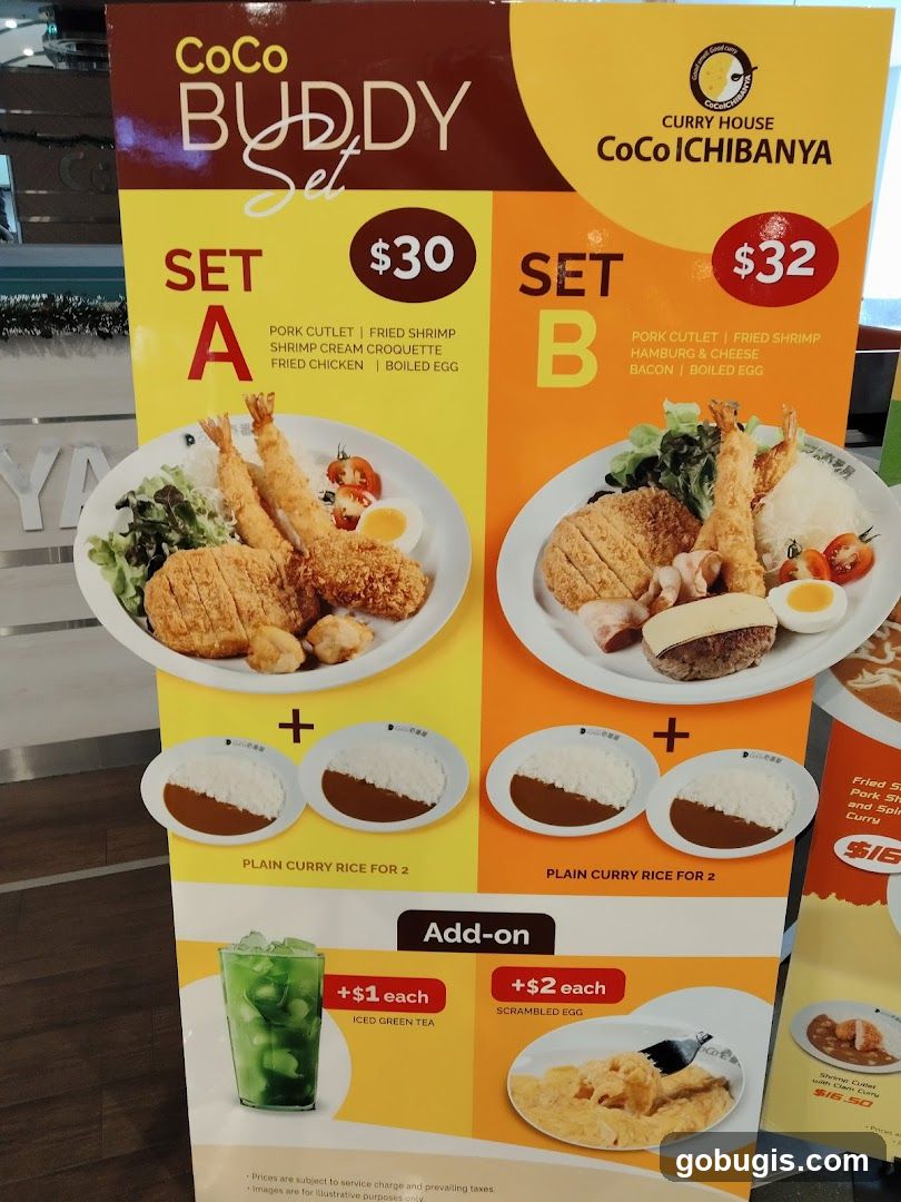 CoCo Ichibanya Buddy Set Menu