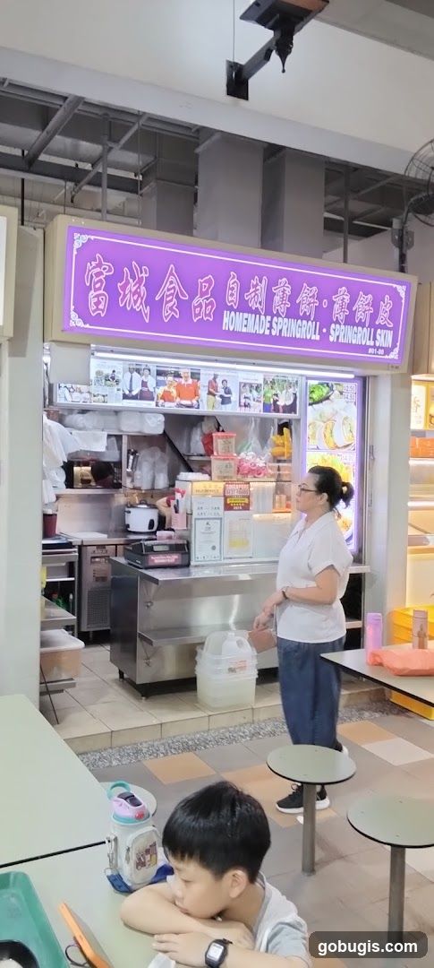 Food Stall with Spring Rolls