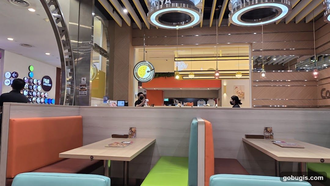 Restaurant Interior with Booth Seating