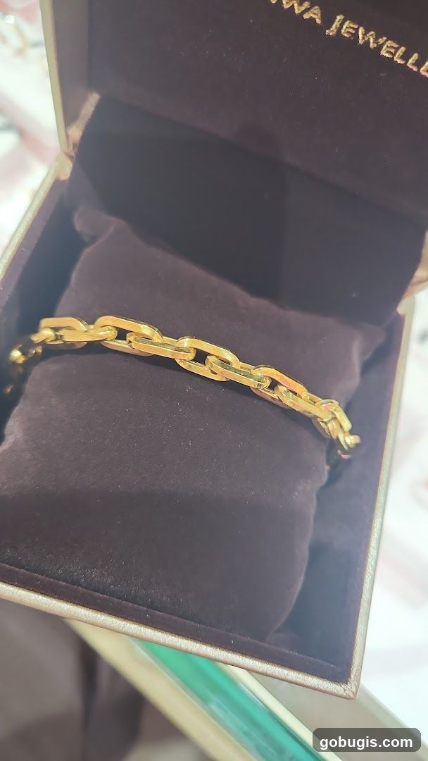 Gold Chain Bracelet in Jewelry Box