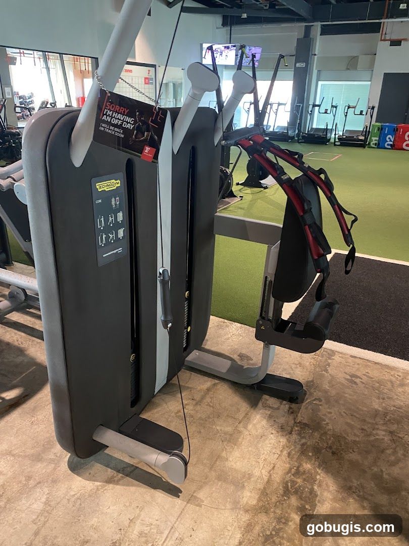Gym Equipment with Sign