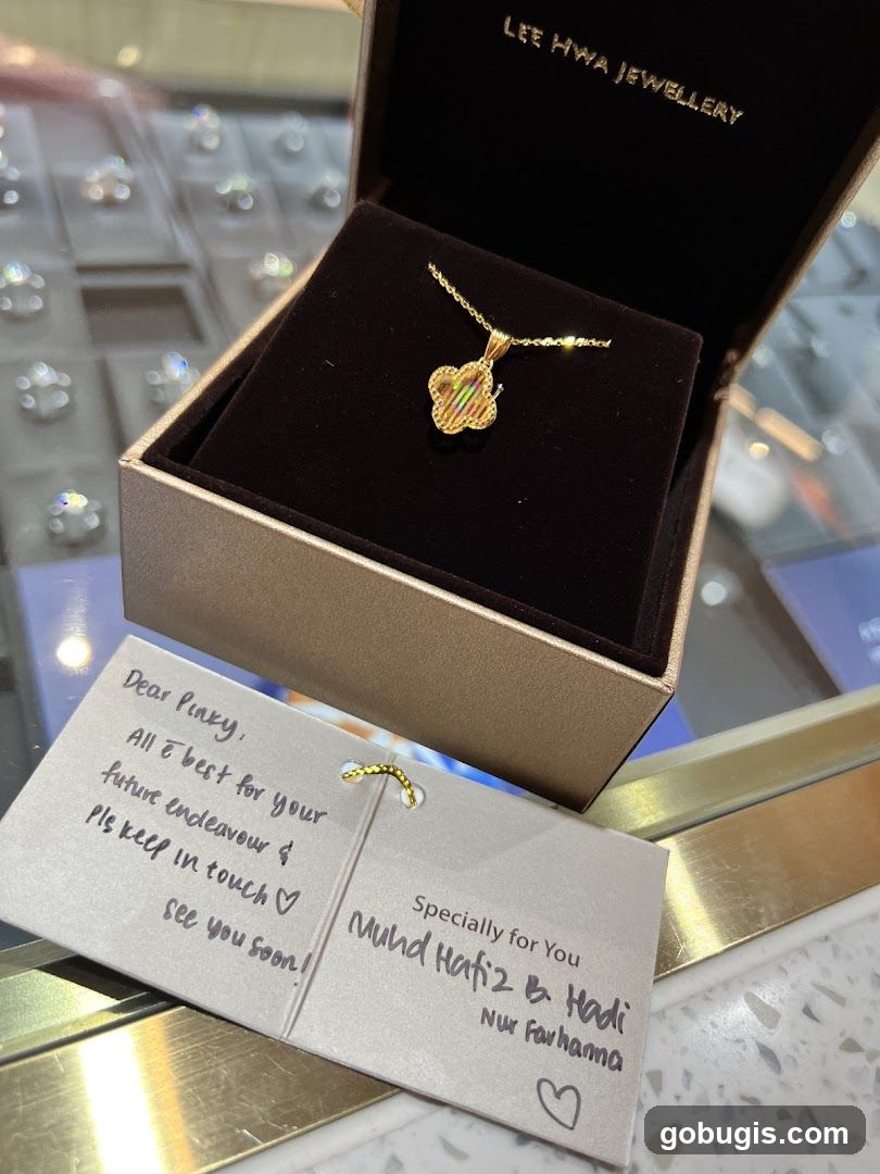Jewelry Gift Box with Necklace and Card