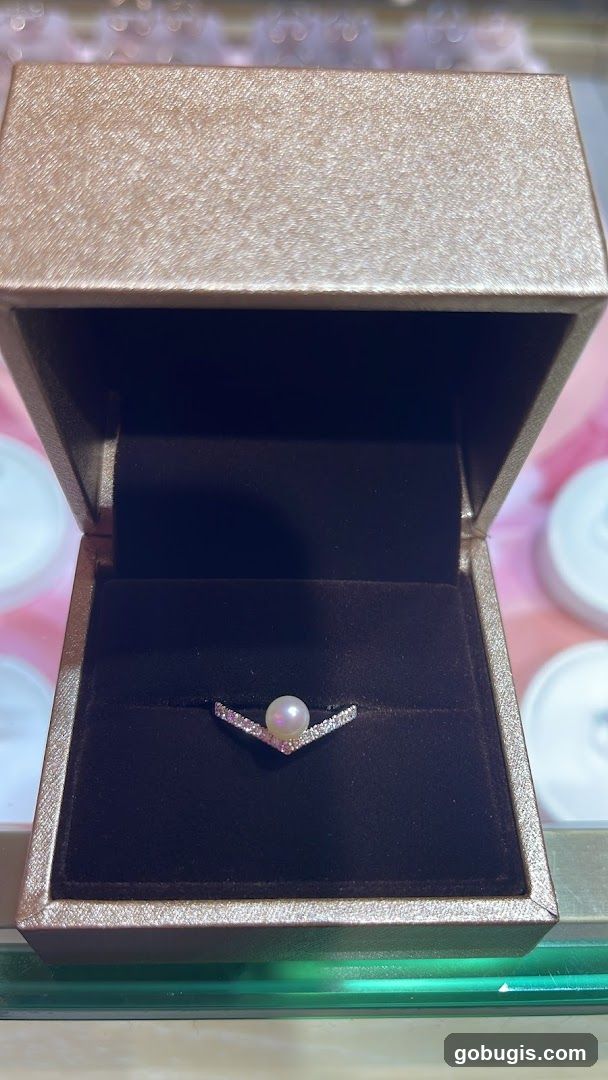 Pearl and Diamond Ring in Box