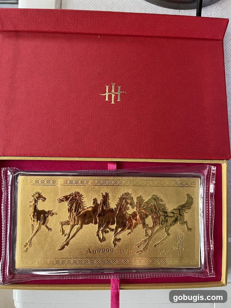 Gold Bar with Horses