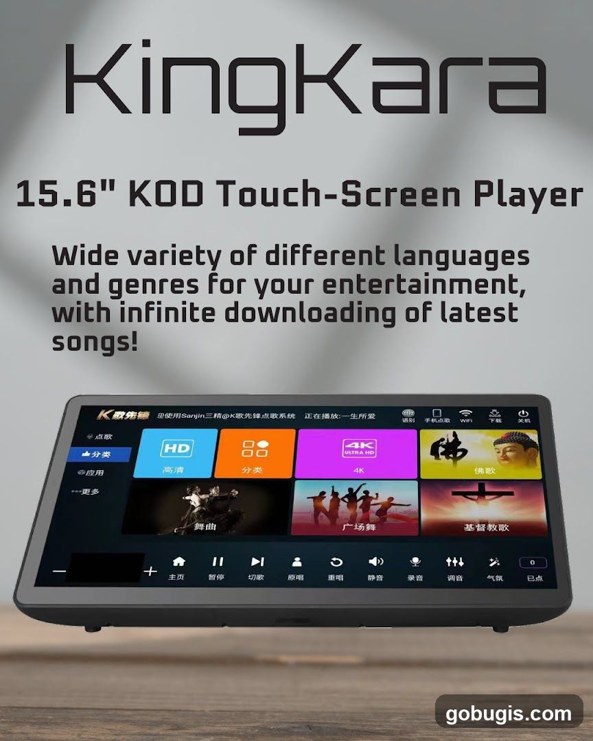 KingKara 15.6" KOD Touch-Screen Player