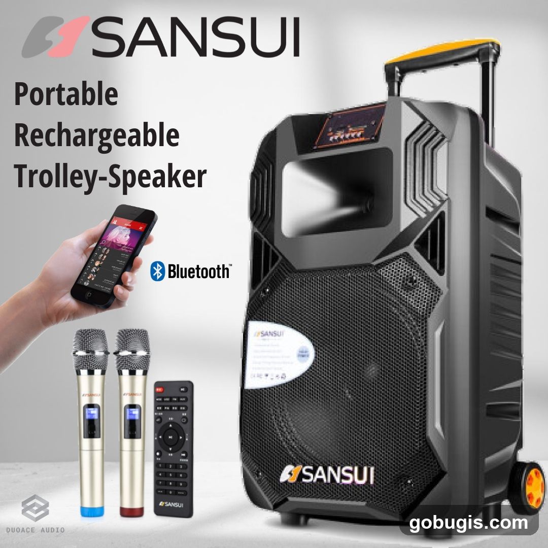Sansui Portable Rechargeable Trolley Speaker
