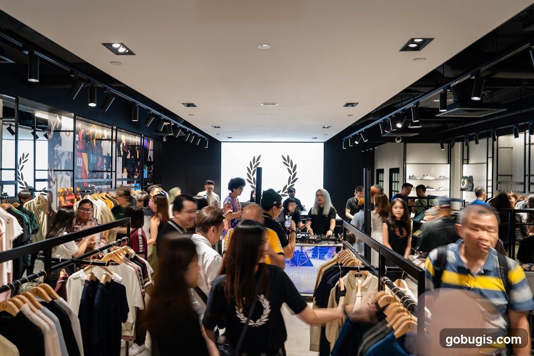 People browsing in a clothing store