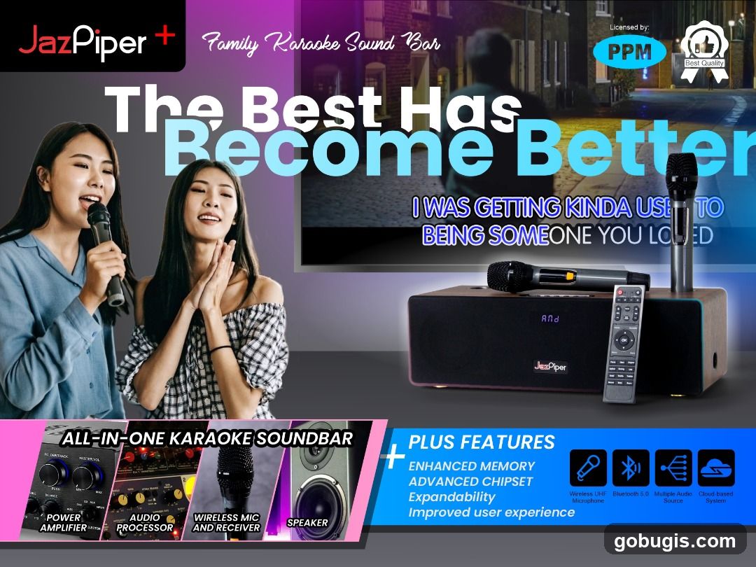 JazPiper Karaoke Soundbar Advertisement
