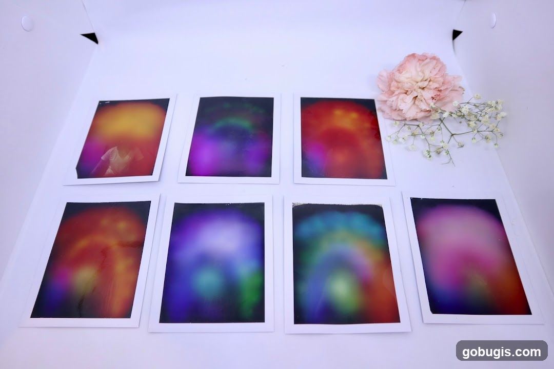 Abstract Aura Photos with Flowers