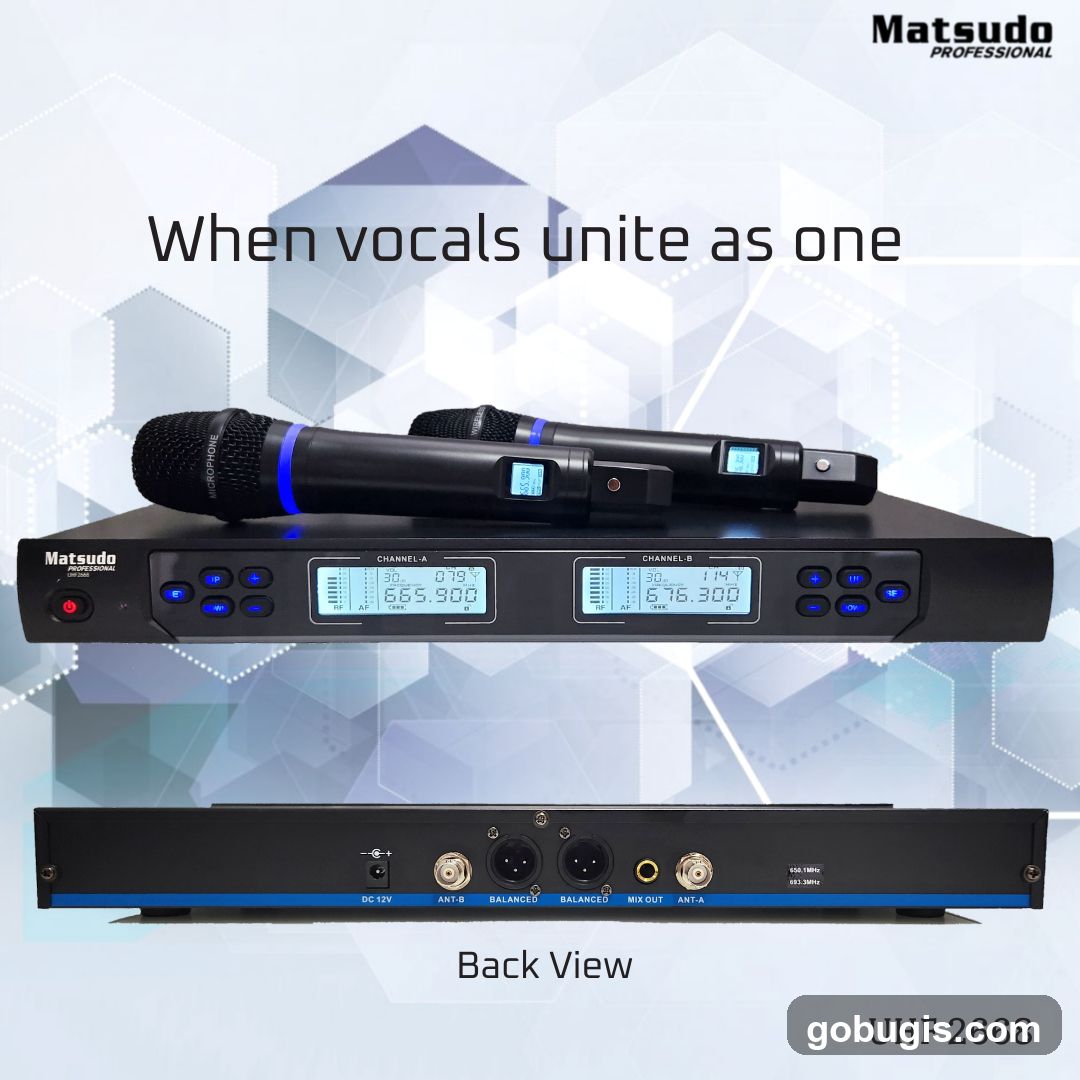 Matsudo UHF 2668 Wireless Microphone System