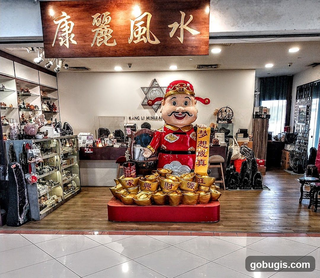 Store Interior with Fortune God Statue