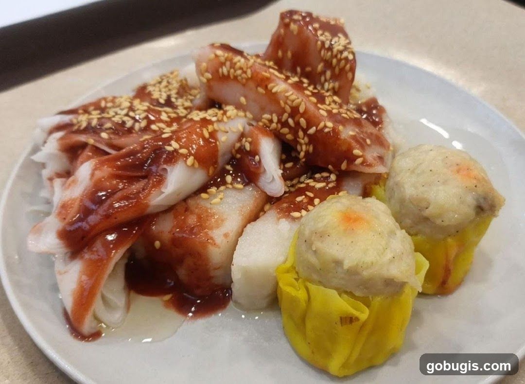 Steamed Rice Rolls and Siu Mai