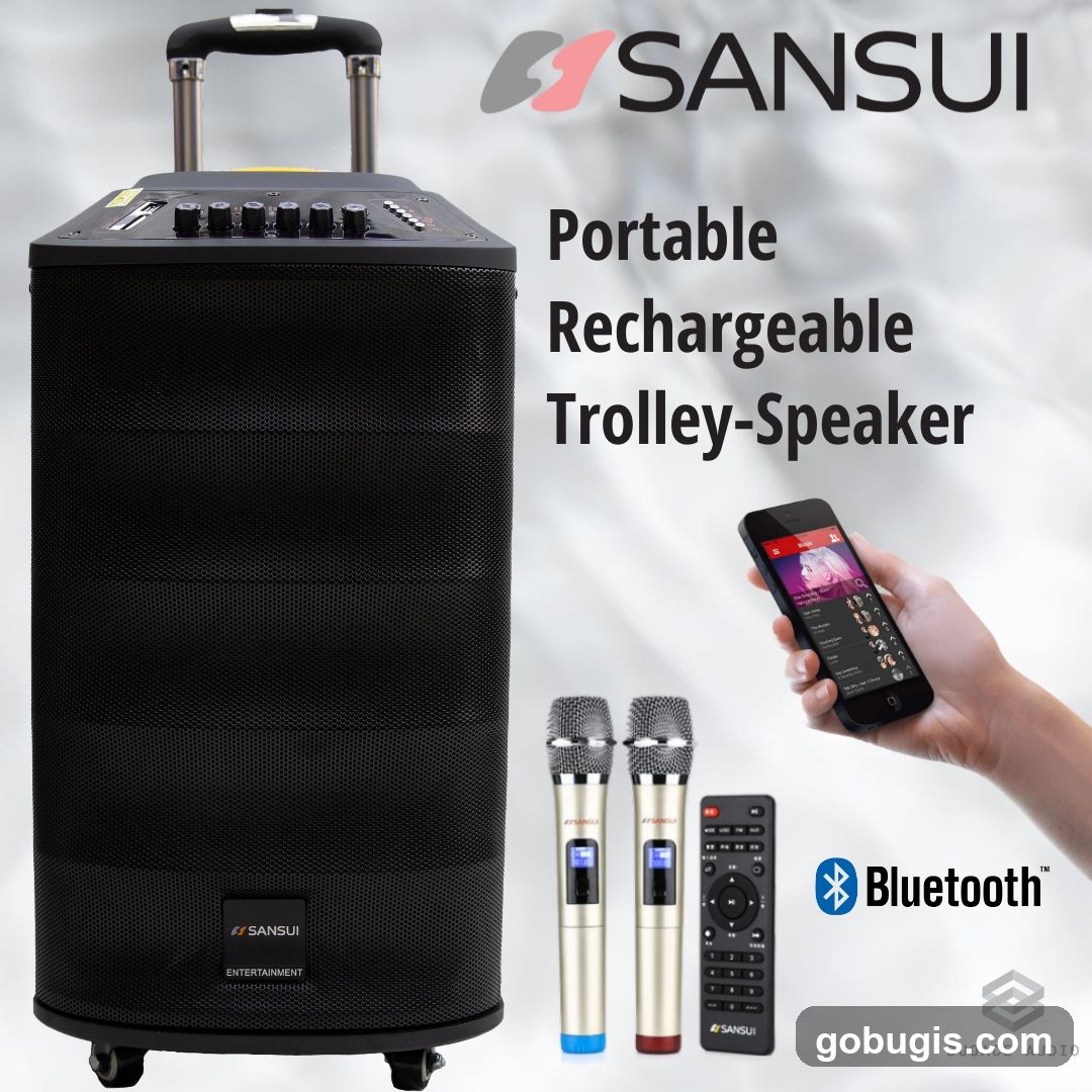 Sansui Portable Rechargeable Trolley Speaker