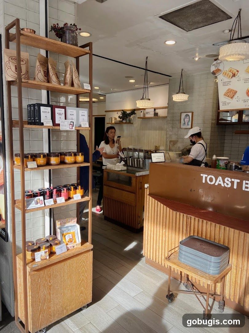 Cafe Interior with Staff and Products