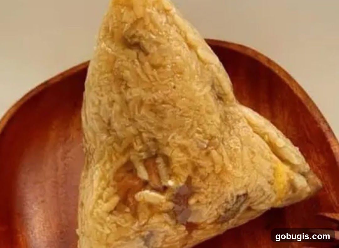 Zongzi on a Wooden Plate