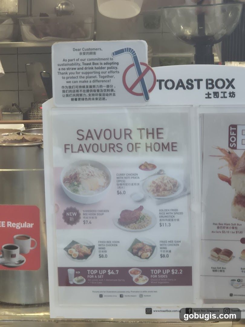 Toast Box Menu