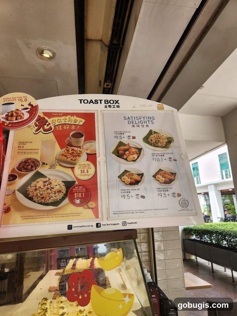 Toast Box Menu