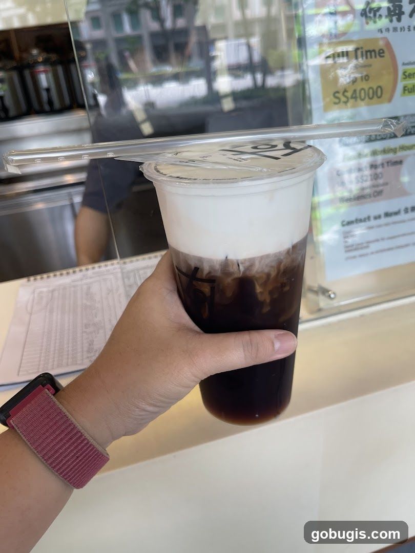 Drink with Cream Cheese Foam
