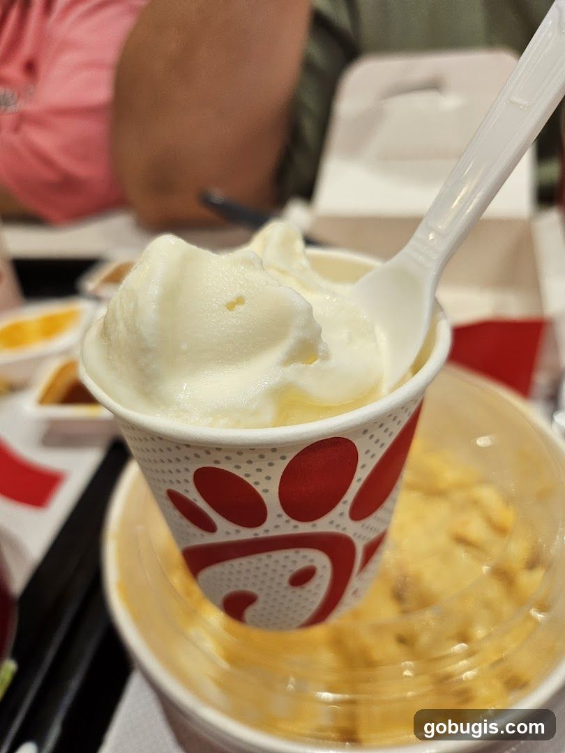Dessert in a branded cup