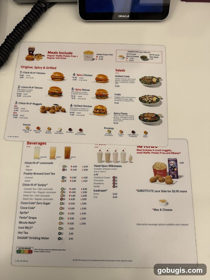 Chick-fil-A Menu