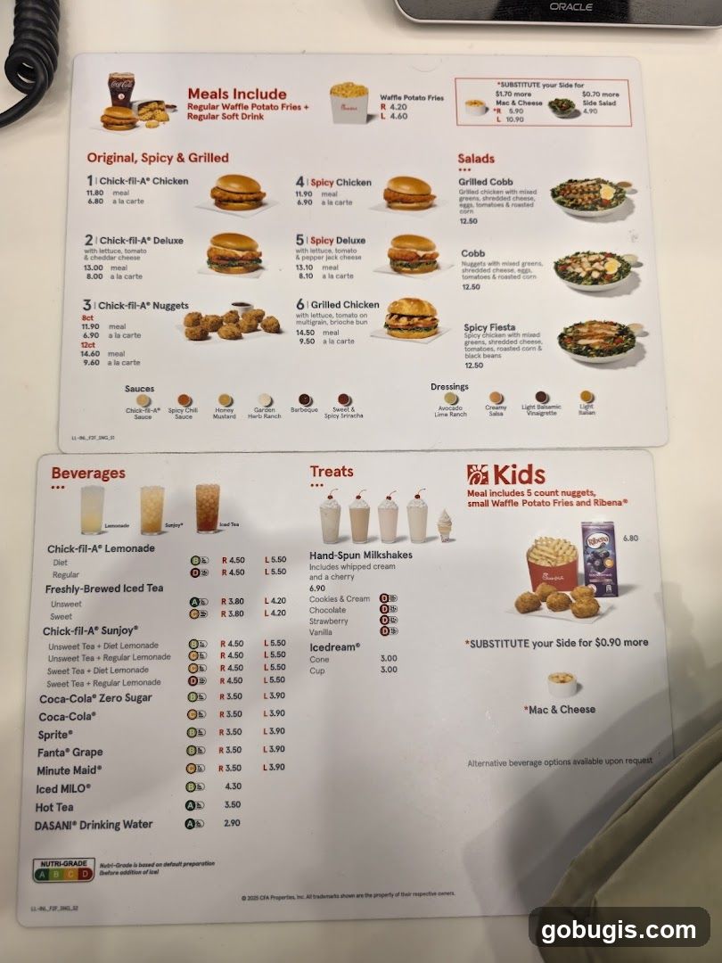 Chick-fil-A Menu