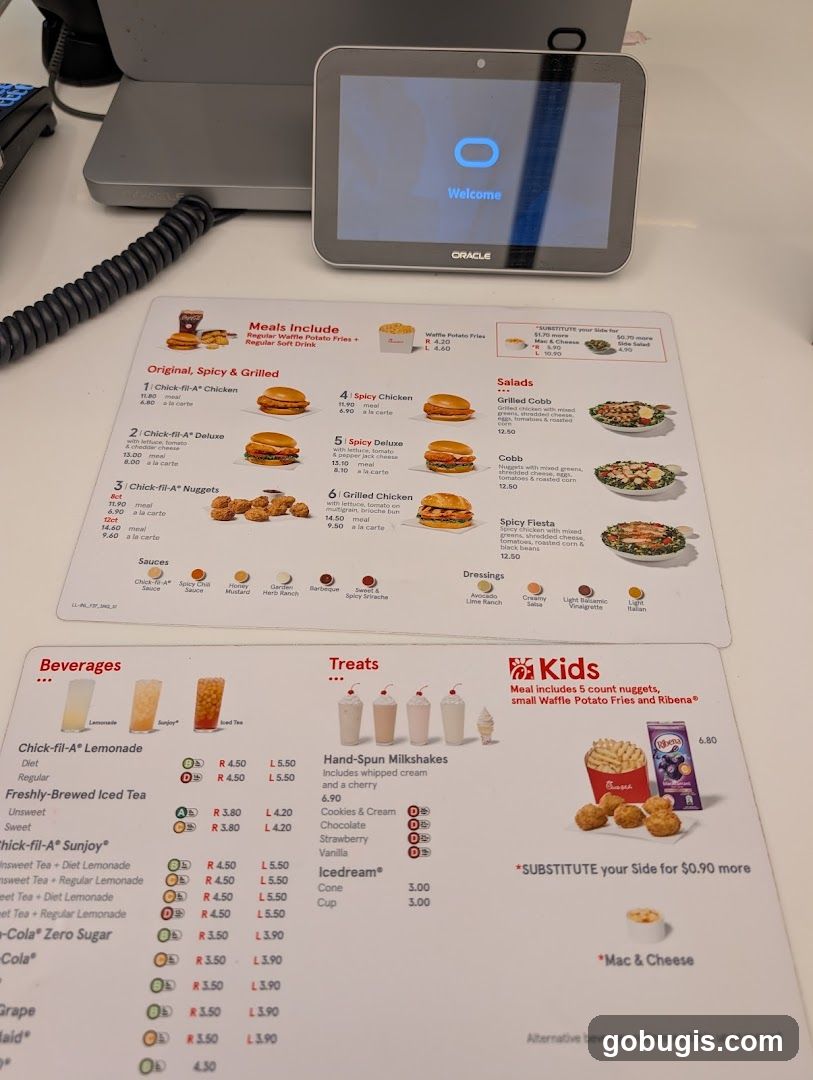 Chick-fil-A Menu