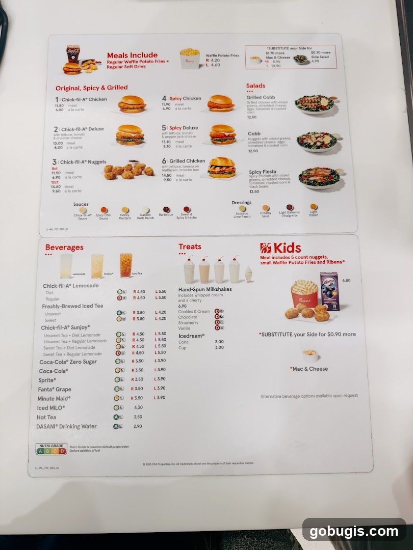 Chick-fil-A Menu