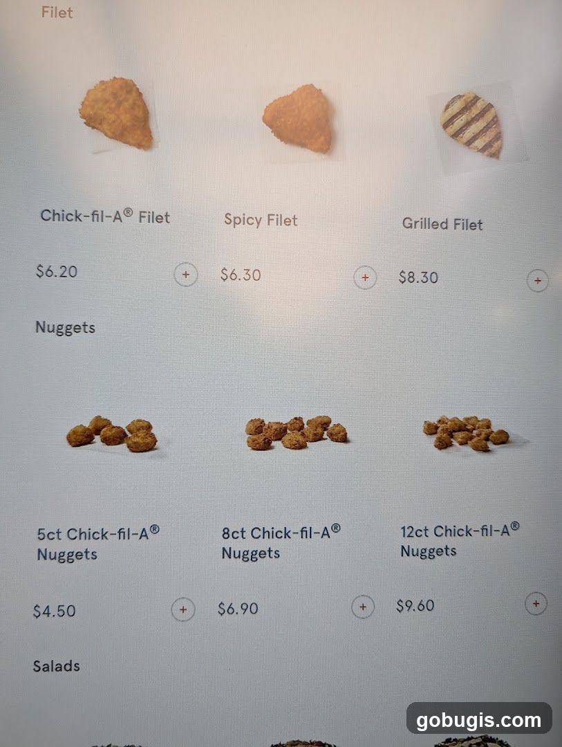Chick-fil-A Menu