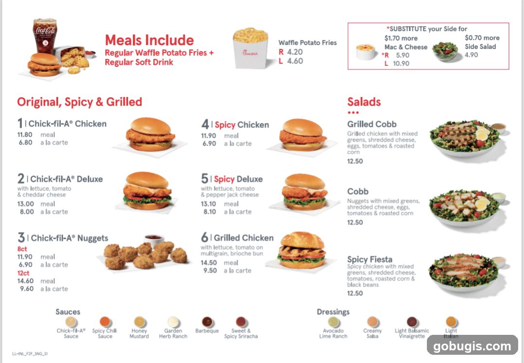 Chick-fil-A Menu