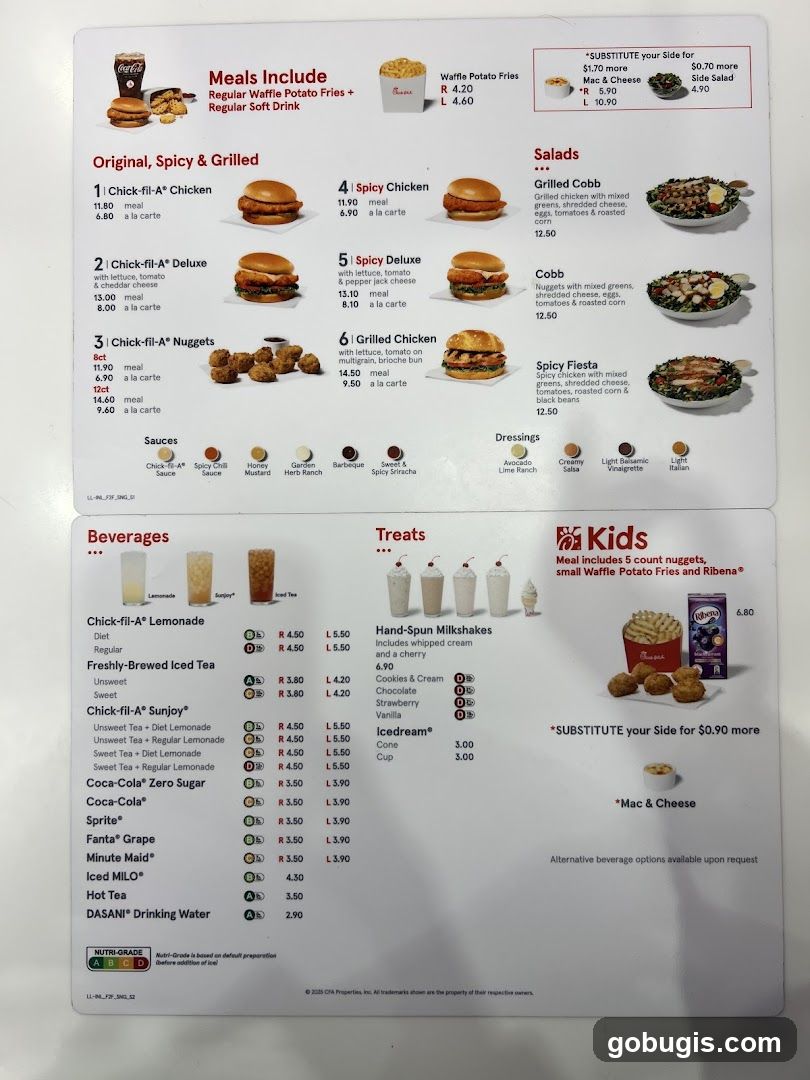 Chick-fil-A Menu