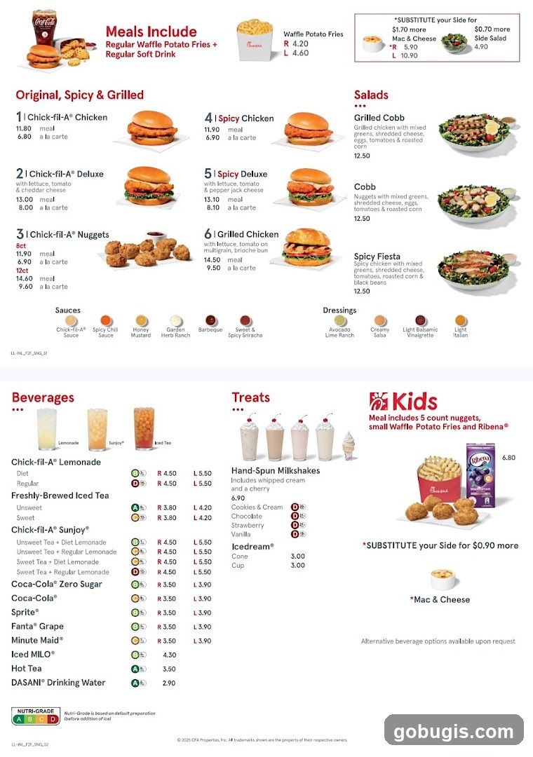 Chick-fil-A Menu