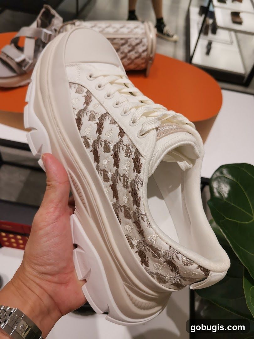 Sneaker with Patterned Fabric