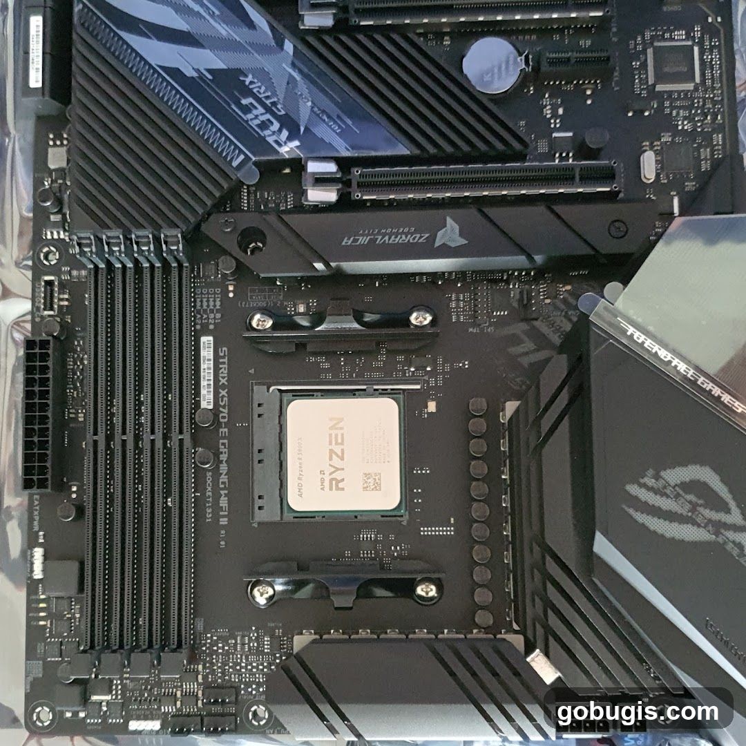 Motherboard with CPU