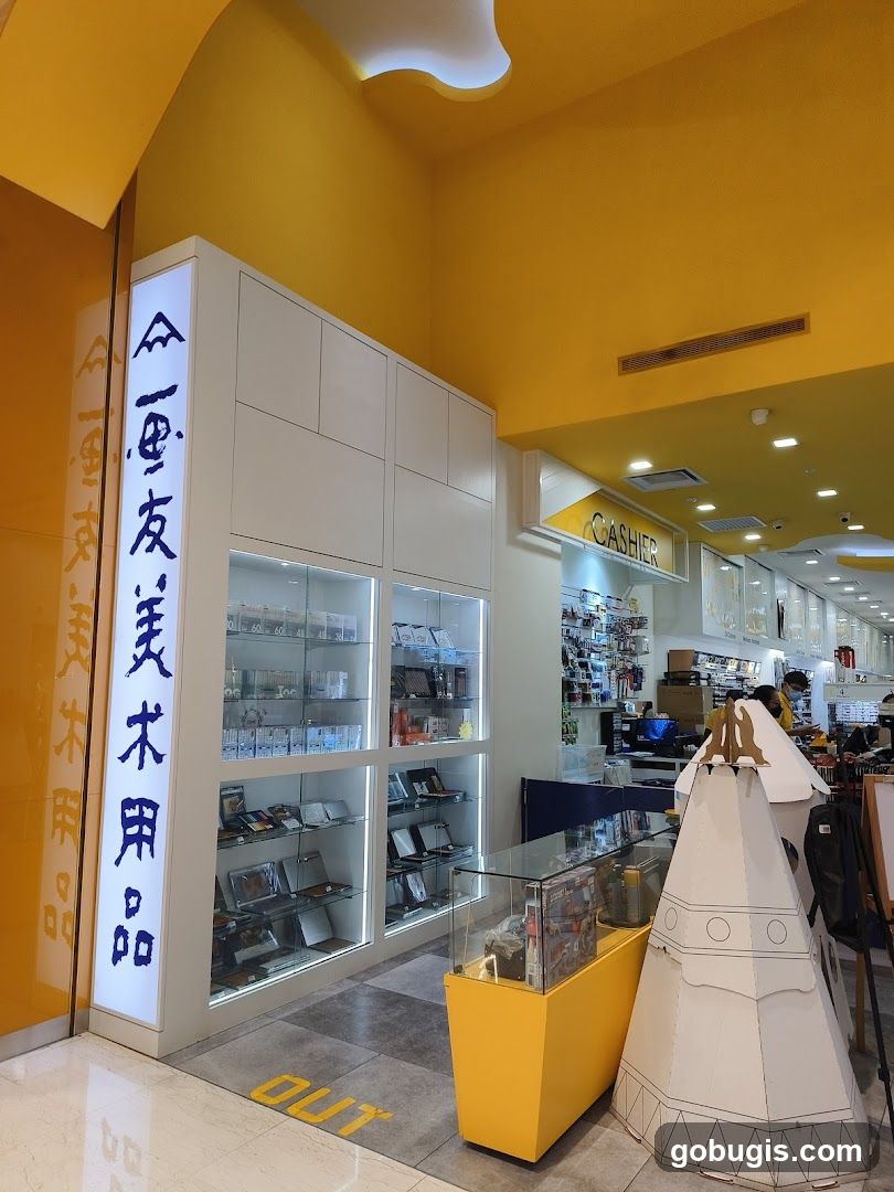 Store Interior with Display Cases and Cashier