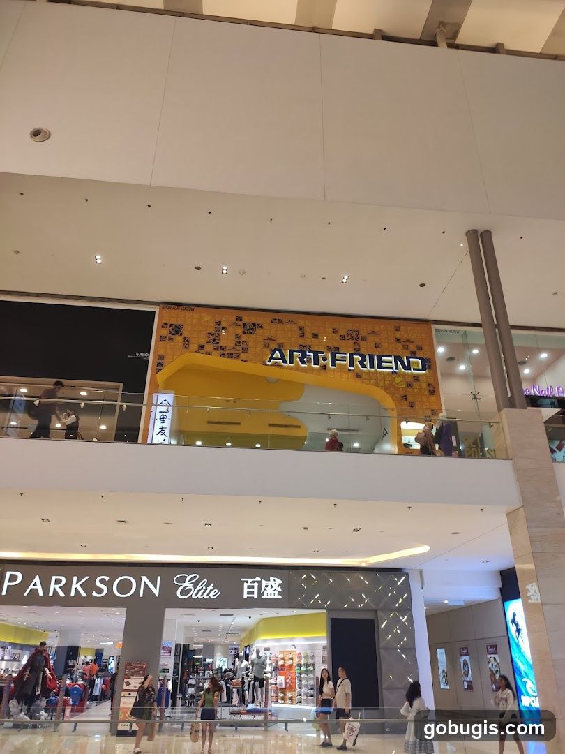 Mall Interior with Storefronts