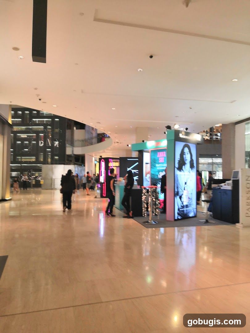 Mall Interior with Display Booths