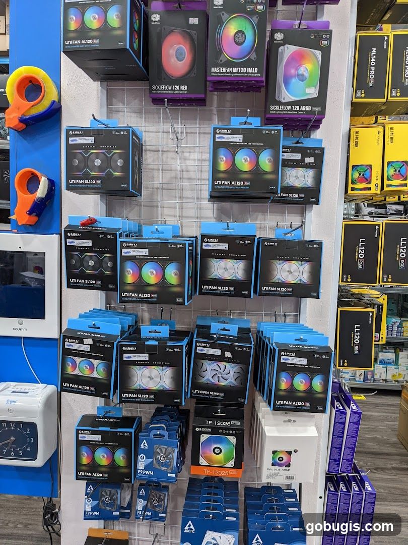 Computer Fans and Accessories Display