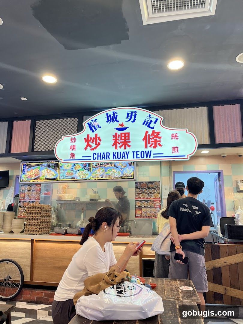 Food Stall with Char Kway Teow Sign