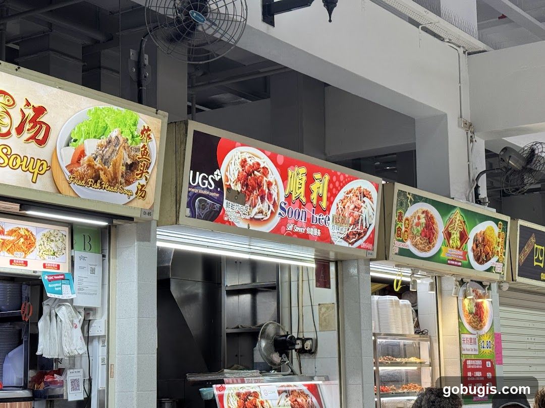 Food Stalls with Menu Displays