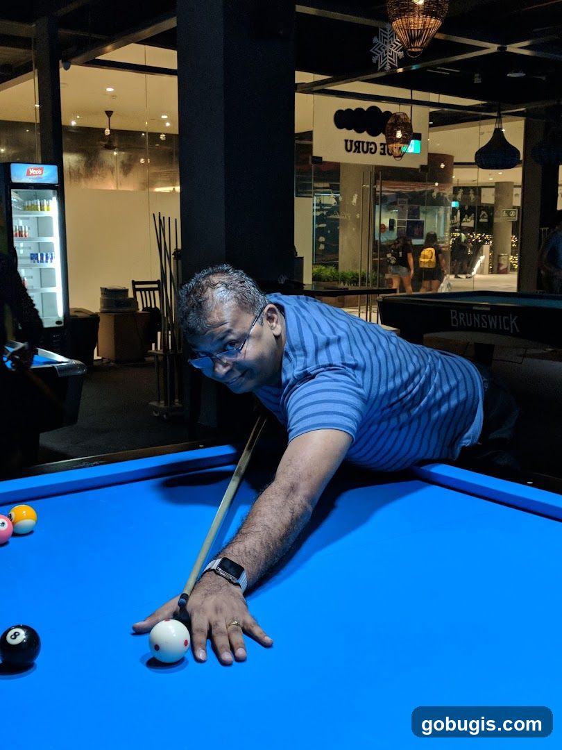 Man playing pool