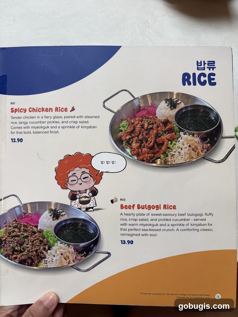Rice Menu