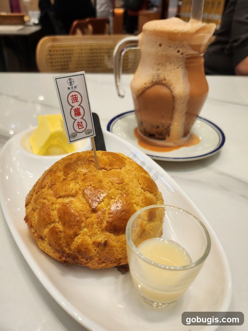 Pineapple Bun with Butter and Condensed Milk