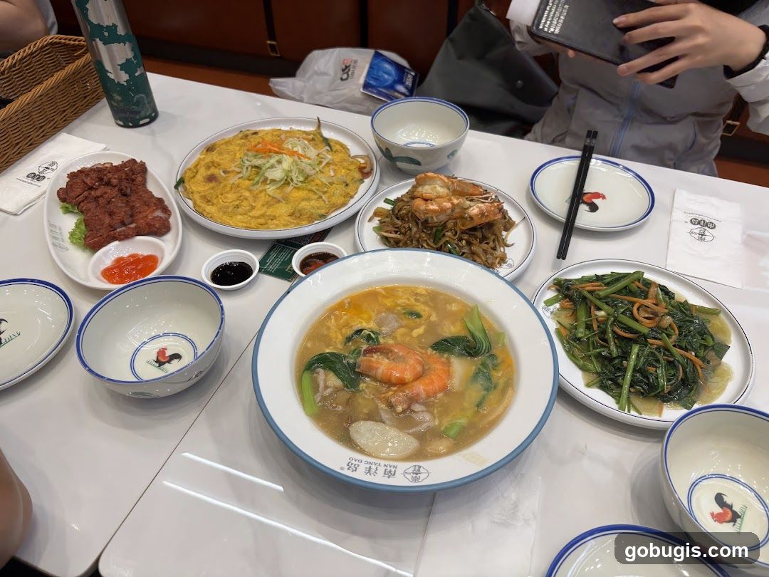 Table with various dishes