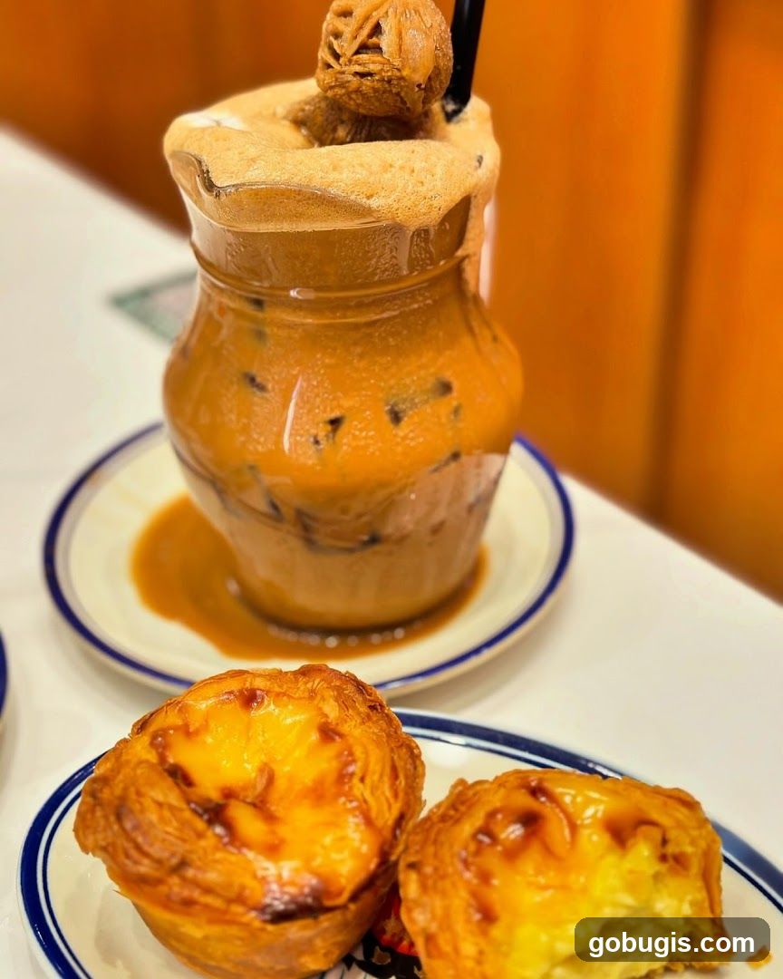 Iced Milk Tea and Egg Tarts